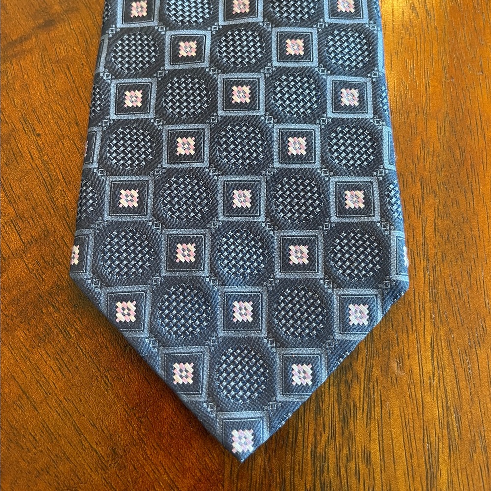 Purple and pink Saks tie
